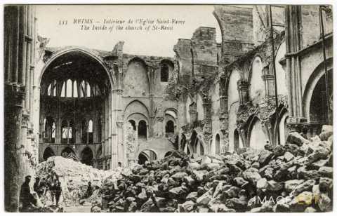 L'église Saint-Rémy en ruines (Reims)